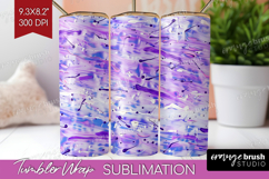 Brush Stroke Tumbler Wrap - Abstract Tumbler PNG Sublimation Product Image 1