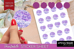 Brush Stroke Round Sticker - Abstract Printable Sticker Product Image 1