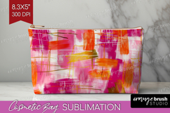 Brush Stroke Cosmetic Bag - Abstract Makeup Bag PNG Product Image 1