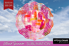 Brush Stroke Wind Spinner Sublimation PNG - Abstract Round Product Image 1