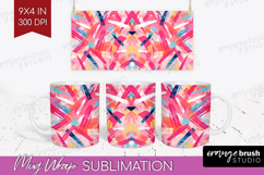 Brush Stroke Mug Wrap - Abstract Mug PNG Sublimation Product Image 1