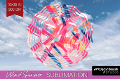 Brush Stroke Wind Spinner Sublimation PNG - Abstract Round Product Image 1
