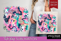 Brush Stroke Tote Bag - Abstract Tote Bag PNG Sublimation Product Image 1