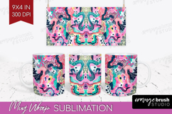 Brush Stroke Mug Wrap - Abstract Mug PNG Sublimation Product Image 1