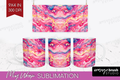 Brush Stroke Mug Wrap - Abstract Mug PNG Sublimation Product Image 1