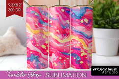 Brush Stroke Tumbler Wrap - Abstract Tumbler PNG Sublimation Product Image 1