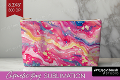 Brush Stroke Cosmetic Bag - Abstract Makeup Bag PNG Product Image 1