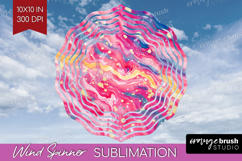 Brush Stroke Wind Spinner Sublimation PNG - Abstract Round Product Image 1