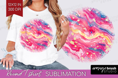 Brush Stroke Round Tshirt Background - Abstract PNG Product Image 1