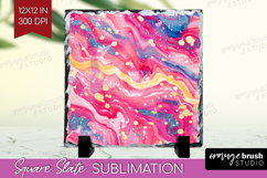 Brush Stroke Slate PNG - Abstract Square Slate Sublimation Product Image 1