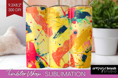 Brush Stroke Tumbler Wrap - Abstract Tumbler PNG Sublimation Product Image 1