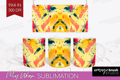 Brush Stroke Mug Wrap - Abstract Mug PNG Sublimation Product Image 1