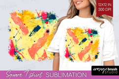 Brush Stroke Square Tshirt Background - Abstract PNG Product Image 1