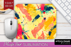 Brush Stroke Mouse Pad Sublimation - Abstract Mousepad PNG Product Image 1