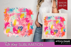 Brush Stroke Tote Bag - Abstract Tote Bag PNG Sublimation Product Image 1