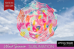 Brush Stroke Wind Spinner Sublimation PNG - Abstract Round Product Image 1