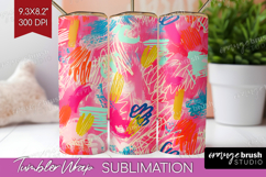 Brush Stroke Tumbler Wrap - Abstract Tumbler PNG Sublimation Product Image 1
