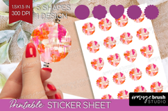 Brush Stroke Round Sticker - Abstract Printable Sticker Product Image 1