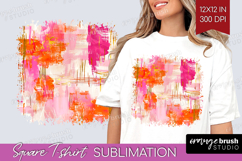 Brush Stroke Square Tshirt Background - Abstract PNG Product Image 1