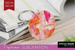 Brush Stroke Keychain PNG - Abstract Keychain Sublimation Product Image 1
