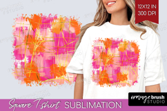 Brush Stroke Square Tshirt Background - Abstract PNG Product Image 1