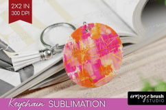 Brush Stroke Keychain PNG - Abstract Keychain Sublimation Product Image 1