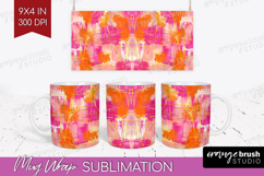 Brush Stroke Mug Wrap - Abstract Mug PNG Sublimation Product Image 1