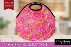 Brush Stroke Lunch Bag - Abstract Lunch Bug PNG Sublimation Product Image 1