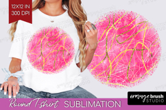 Brush Stroke Round Tshirt Background - Abstract PNG Product Image 1