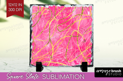 Brush Stroke Slate PNG - Abstract Square Slate Sublimation Product Image 1