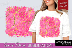 Brush Stroke Square Tshirt Background - Abstract PNG Product Image 1