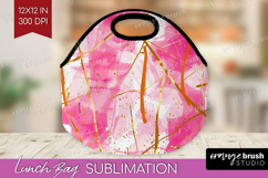 Brush Stroke Lunch Bag - Abstract Lunch Bug PNG Sublimation Product Image 1