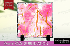 Brush Stroke Slate PNG - Abstract Square Slate Sublimation Product Image 1