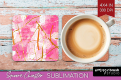 Brush Stroke Square Coaster - Abstract Coaster PNG Product Image 1