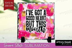 Sarcastic Quotes Quote Slate PNG - Brush Stroke Square Slate Product Image 1