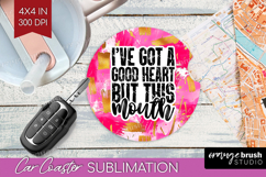 Sarcastic Quotes Quote Car Coaster - Brush Stroke Coaster Product Image 1