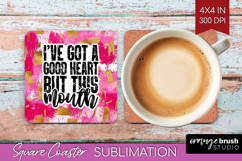 Sarcastic Quotes Quote Square Coaster - Brush Stroke Coaster Product Image 1