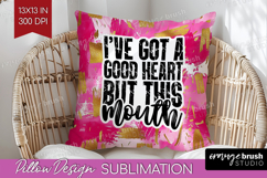 Sarcastic Quotes Quote Pillow Sublimation - Brush Stroke PNG Product Image 1
