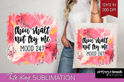 Sarcastic Quotes Quote Tote Bag - Brush Stroke Tote Bag PNG Product Image 1