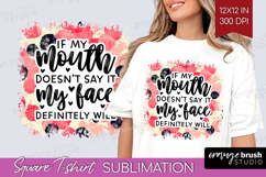 Sarcastic Quotes Quote Square Tshirt Background - Brush PNG Product Image 1