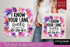 Sarcastic Quotes Quote Tote Bag - Brush Stroke Tote Bag PNG Product Image 1