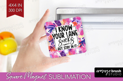 Sarcastic Quotes Quote Magnet Sublimation - Brush Stroke PNG Product Image 1