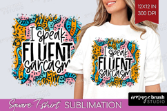 Sarcastic Quotes Quote Square Tshirt Background - Brush PNG Product Image 1