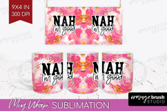 Sarcastic Quotes Quote Mug Wrap - Brush Stroke Mug PNG Product Image 1