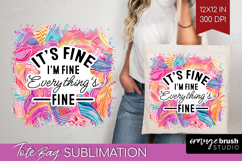 Sarcastic Quotes Quote Tote Bag - Brush Stroke Tote Bag PNG Product Image 1
