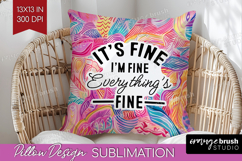 Sarcastic Quotes Quote Pillow Sublimation - Brush Stroke PNG Product Image 1