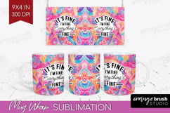 Sarcastic Quotes Quote Mug Wrap - Brush Stroke Mug PNG Product Image 1
