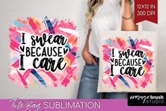 Sarcastic Quotes Quote Tote Bag - Brush Stroke Tote Bag PNG Product Image 1