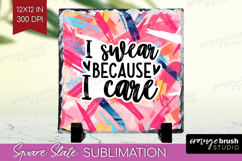 Sarcastic Quotes Quote Slate PNG - Brush Stroke Square Slate Product Image 1