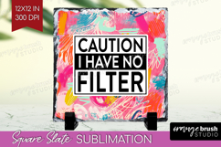 Sarcastic Quotes Quote Slate PNG - Brush Stroke Square Slate Product Image 1